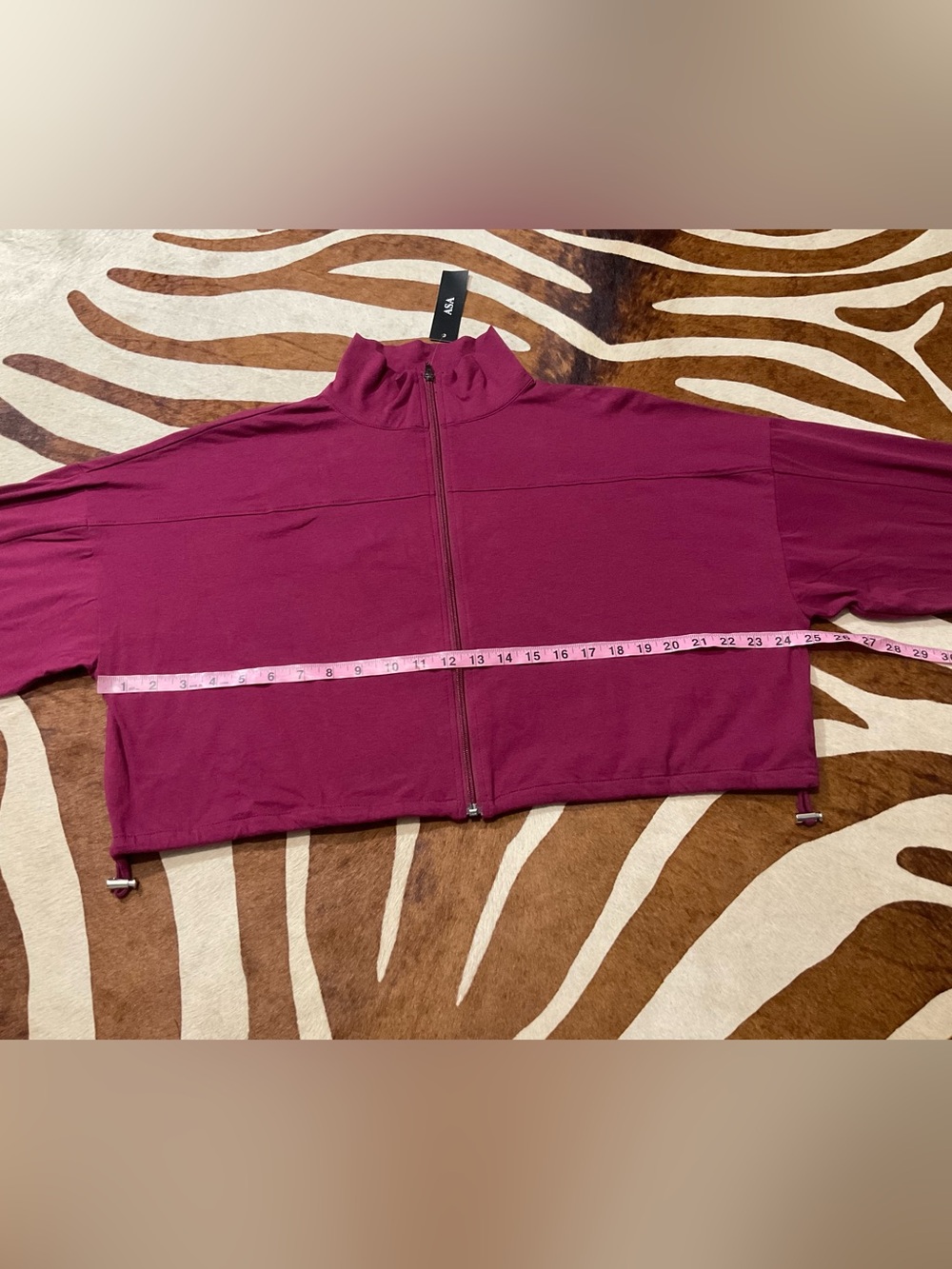 NEW Plum Athletic Cropped Oversized Jacket & Flared Yoga Pants 2 Piece Set Small - Picture 5 of 8